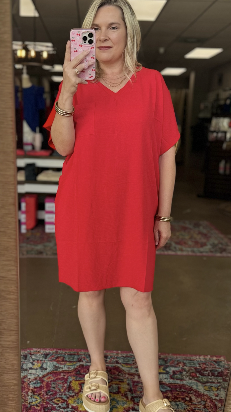 Denver Airflow Dress Red