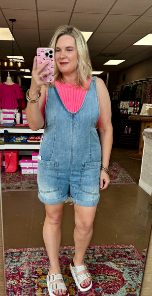 Out And About Denim Romper