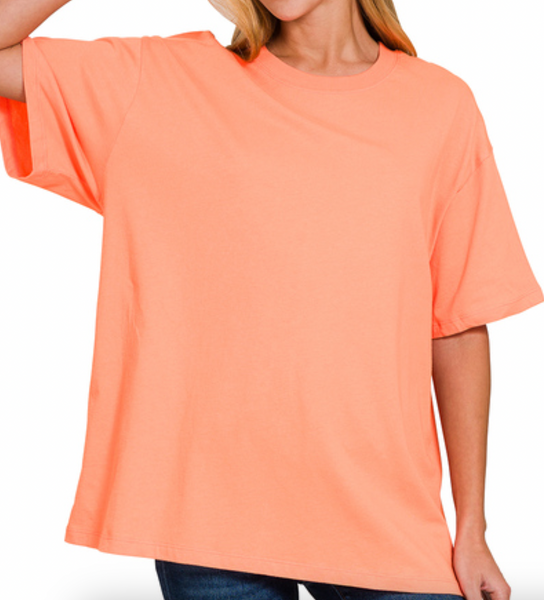 Basic Tee Loose Fit Coral
