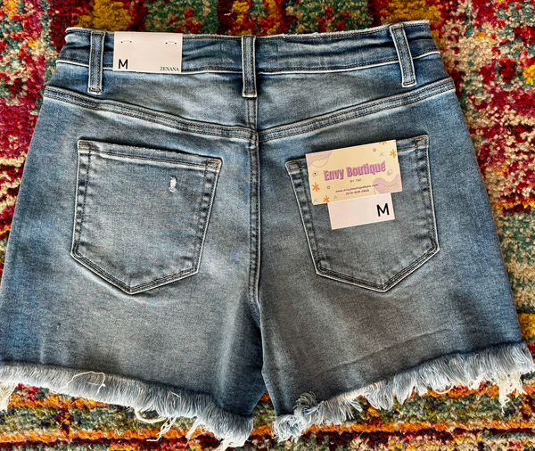Tara Mid Rise Denim Shorts