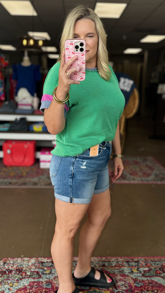 Risen High Rise Cuffed Shorts