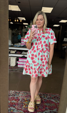 Floral Print Mini Dress