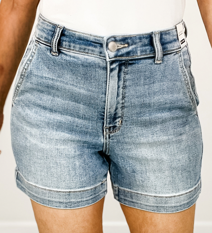 Judy Blue Denim High Waist Trouser Shorts