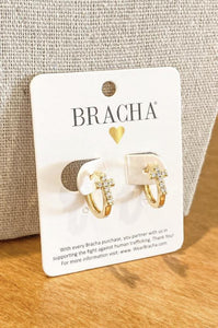 Bracha Blessed Huggies Earrings