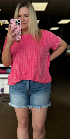Tara Mid Rise Denim Shorts