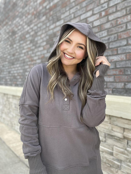 Never Want To Go Out Charcoal Hoodie
