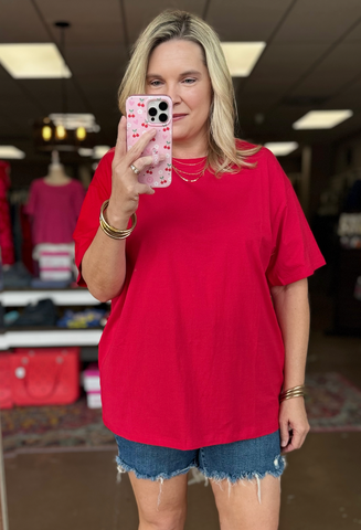 Basic Tee Loose Fit Ruby