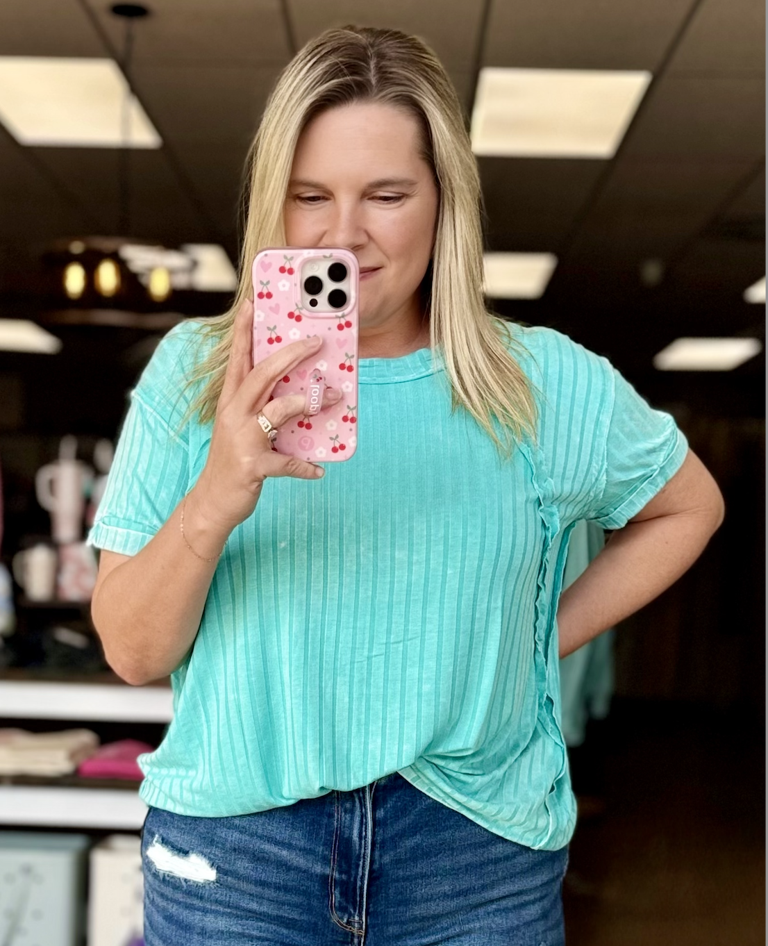 Day By Day Top Turquoise