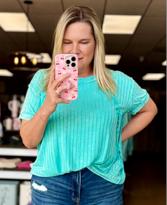 Day By Day Top Turquoise