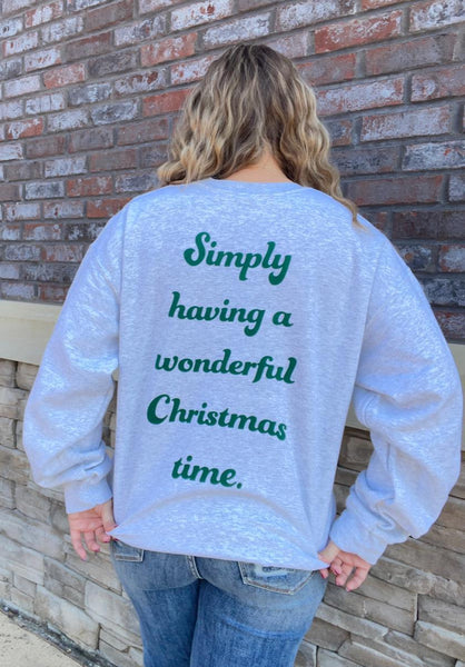 Christmas Tree Sweatshirt (Writing On Back)