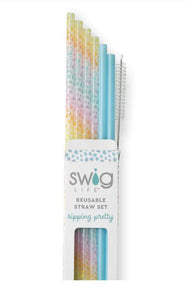 Swig Wild Child + Aqua Reusable straw set